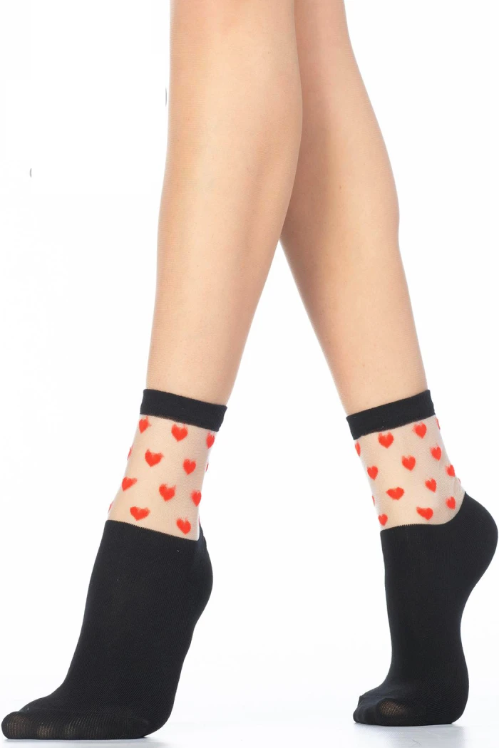 Шкарпетки жіночі з прозорим верхом Giulia WSM-008
