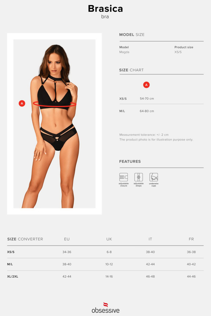 Бюстгальтер з ремінцями Obsessive Brasica