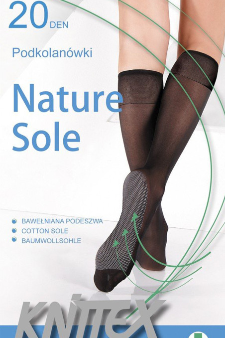 Гольфы с хлопковой стопою KNITTEX NATURE SOLE 20d