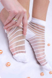 Шкарпетки жіночі прозорі в полоску GIULIA WSM-003