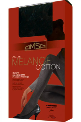 Колготки меланжевые из хлопка OMSA Melange Cotton