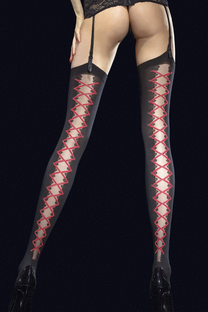 Панчохи під пояс з принтом Fiore VALENTIS 40