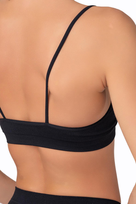 Топ бесшовный в рубчик GIULIA CAMI TOP RIB Nero
