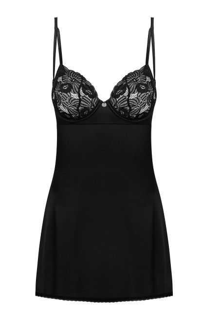 Комбінація атласна з трусиками Obsessive Serena Love chemise