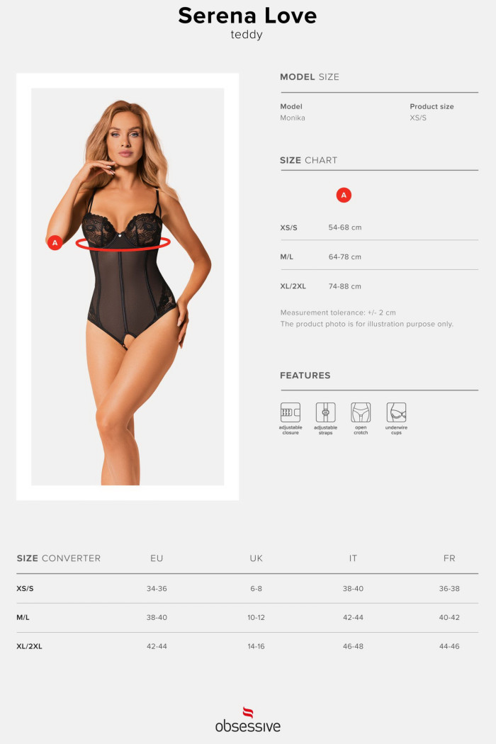 Боді з вирізом Obsessive Serena Love