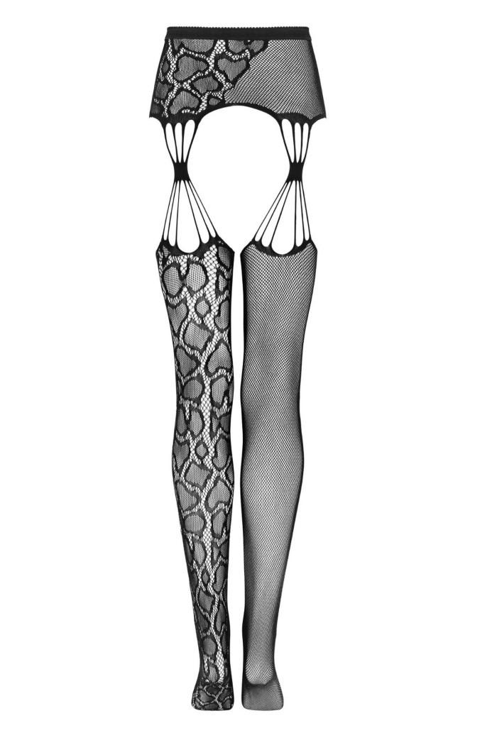Панчохи в сітку з поясом Obsessive S821