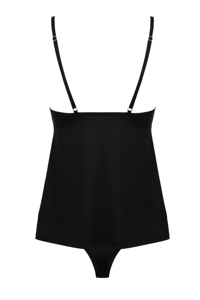 Комплект сатиновий - топ з трусиками Obsessive Bella Rou Top