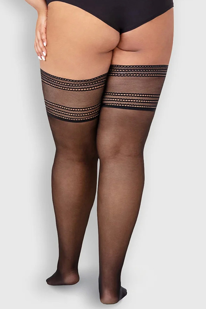 Панчохи великого розміру з широкою коронкою Mona CHIC 30den