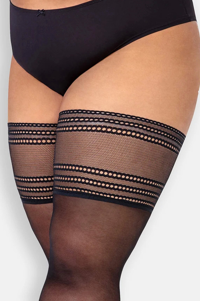 Панчохи великого розміру з широкою коронкою Mona CHIC 30den