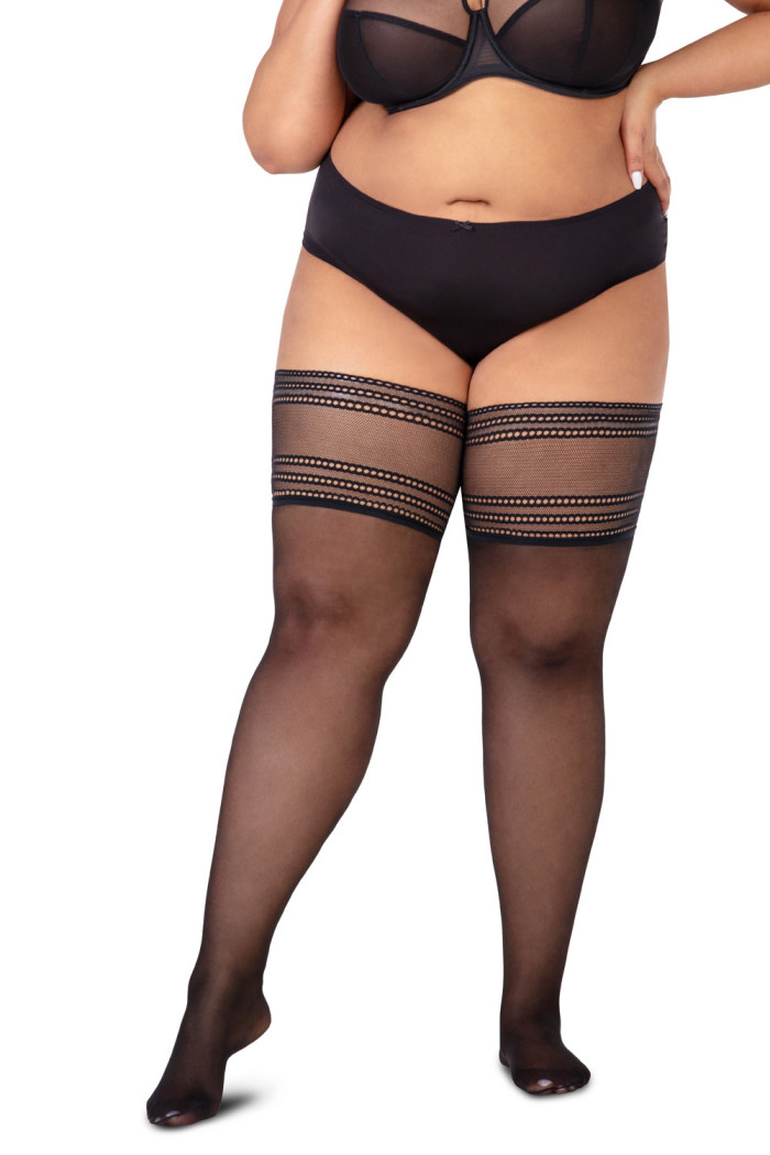 Панчохи великого розміру з широкою коронкою Mona CHIC 30den