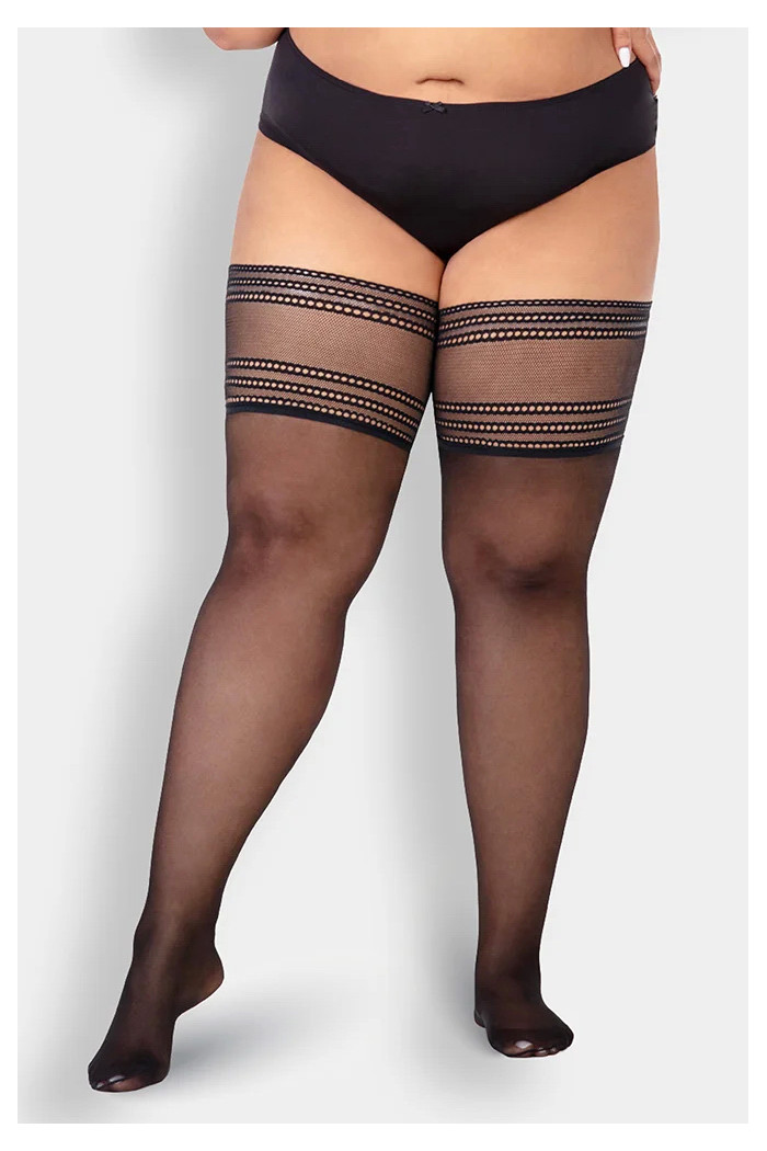 Панчохи великого розміру з широкою коронкою Mona CHIC 30den