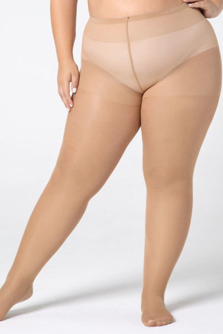 Колготки великого розміру з ущільненою стопою Mona Victoria Reinforced 30d