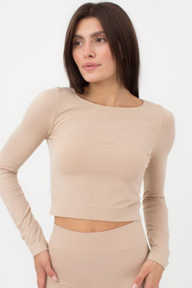 Топ бесшовный с длинными рукавами Giulia CROP TOP