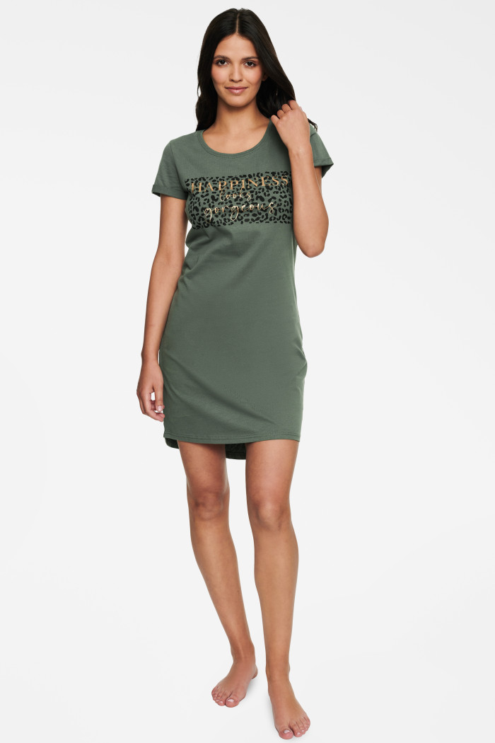 Платье-сорочка ночное женское с принтом Henderson 40099 Holo