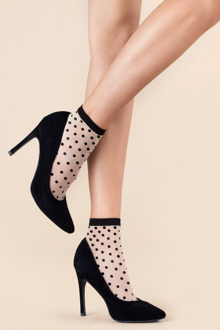 Шкарпетки прозорі в горошок Fiore CUTE 20d