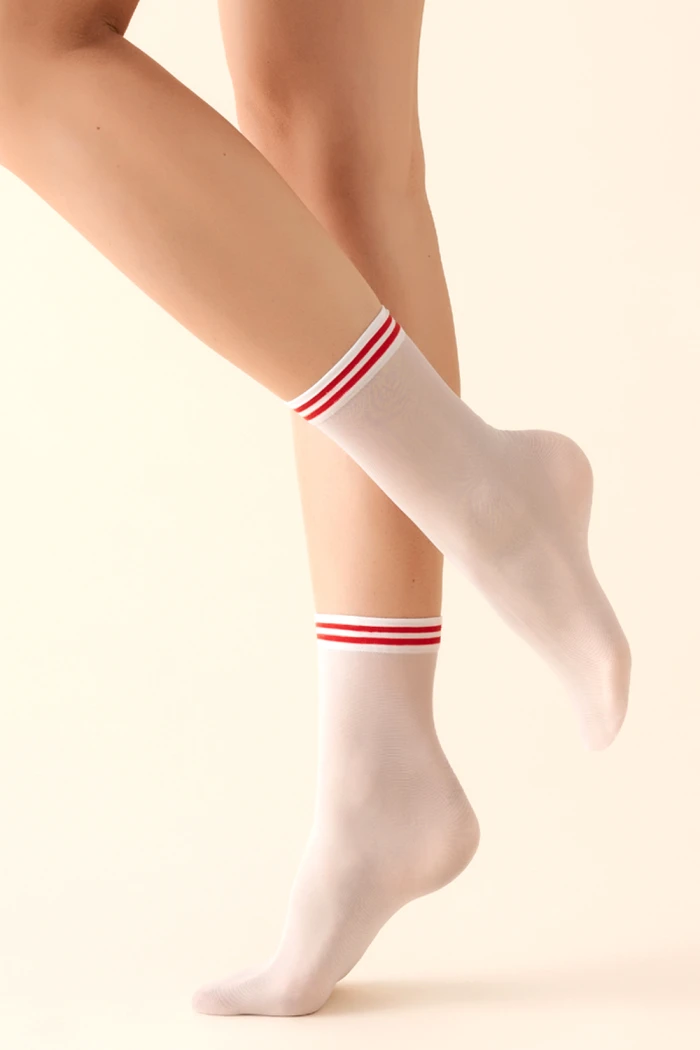 Шкарпетки з принтом в смужку Gabriella Simple