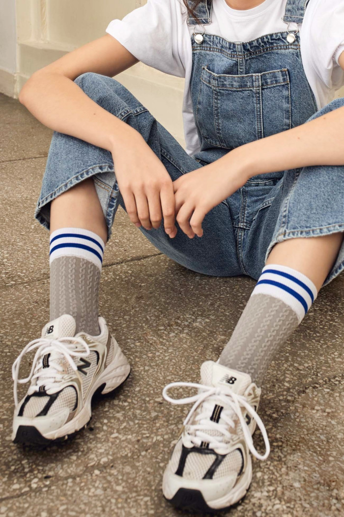 Носочки с принтом "косички" Fiore PLAYER 80d