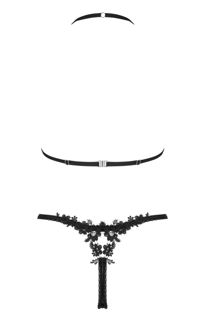 Комплект белья прозрачный Obsessive Celia Noir set