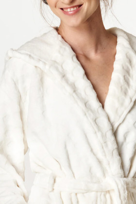 Женский теплый халат с капюшоном Key LGD 195 B22