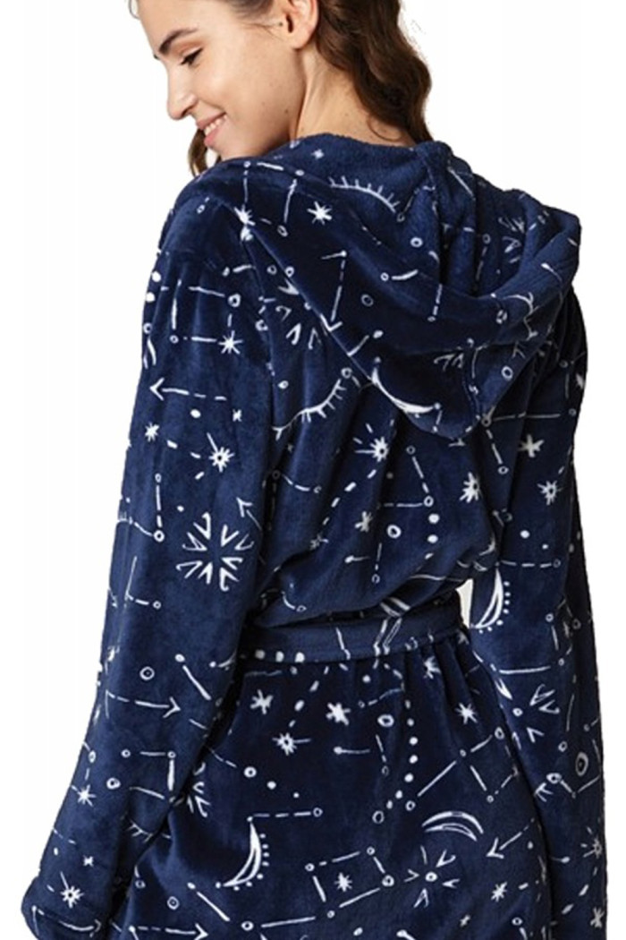 Халат жіночий теплий з капюшоном Key LGD 982 B22