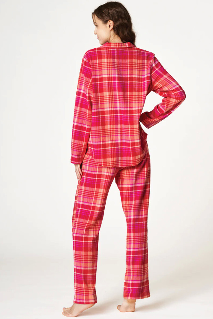 Пижама женская фланелевая в клетку Key LNS 433 B22