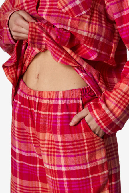 Пижама женская фланелевая в клетку Key LNS 433 B22