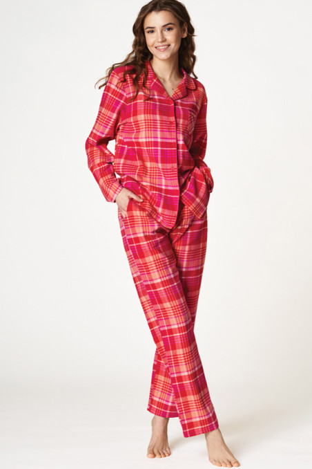 Пижама женская фланелевая в клетку Key LNS 433 B22