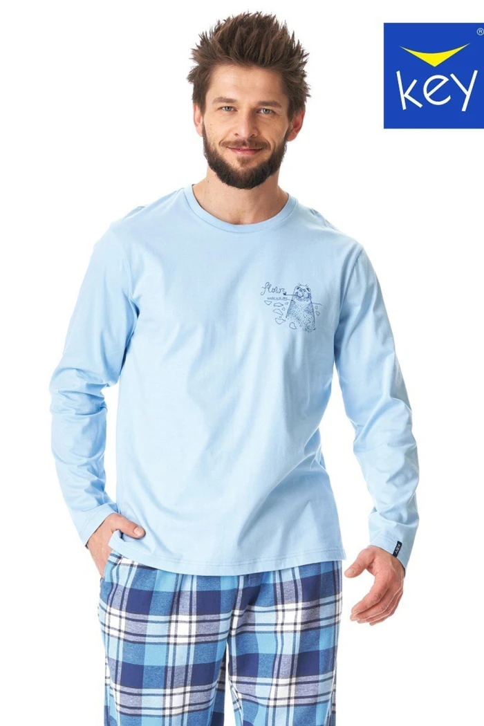 Комплект/піжама чоловічий з фланелевими штанами Key MNS 615 B23