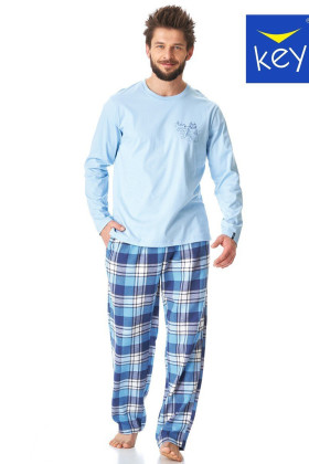 Комплект/пижама мужской с фланелевыми штанами Key MNS 615 B23