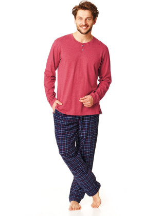 Комплект/пижама мужской с фланелевыми штанами Key MNS 451 B23