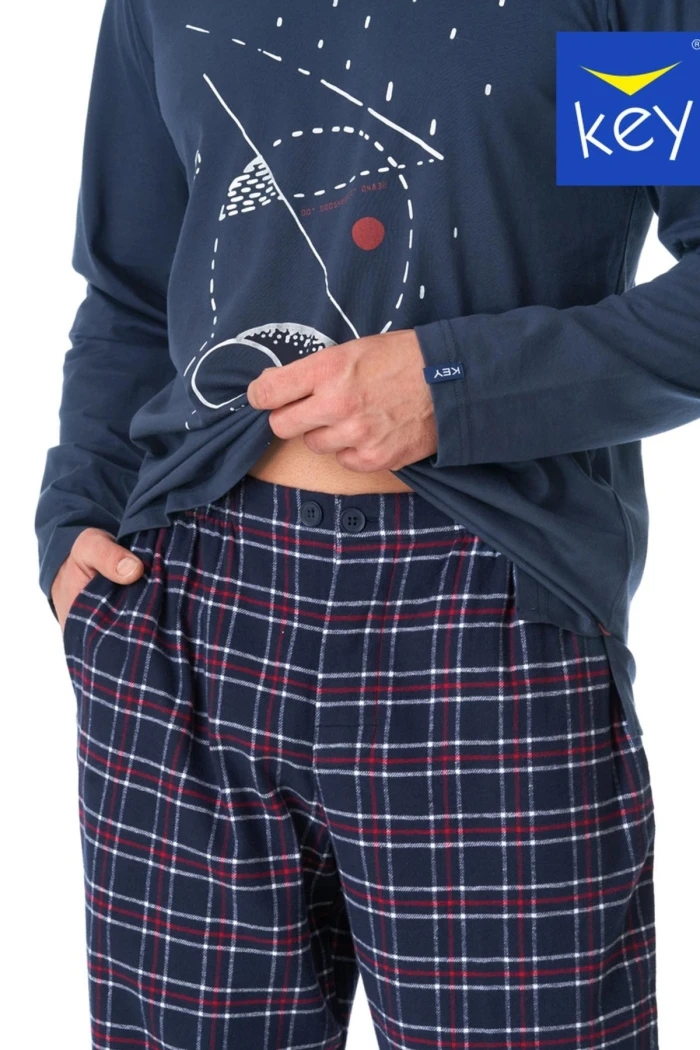 Пижама мужская с фланелевыми штанами Key MNS 616 B23