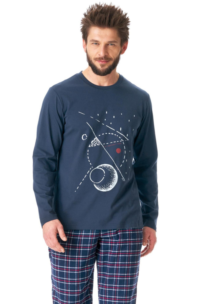 Піжама чоловіча з фланелевими штанами Key MNS 616 B23