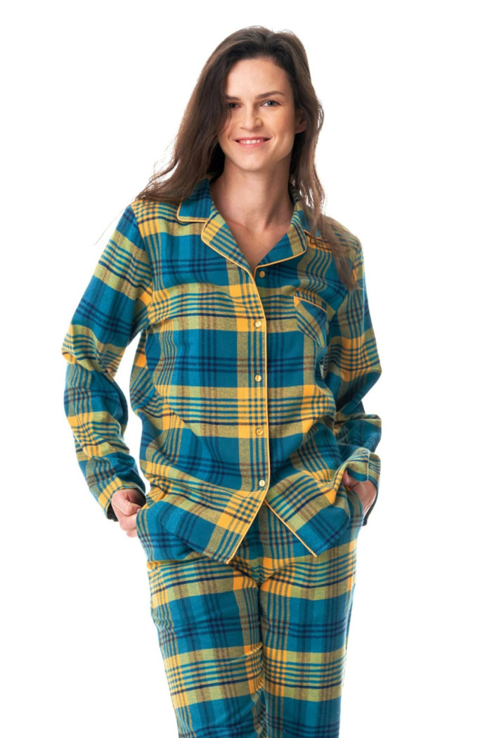 Піжама жіноча фланелева в клітку Key LNS 407 B23