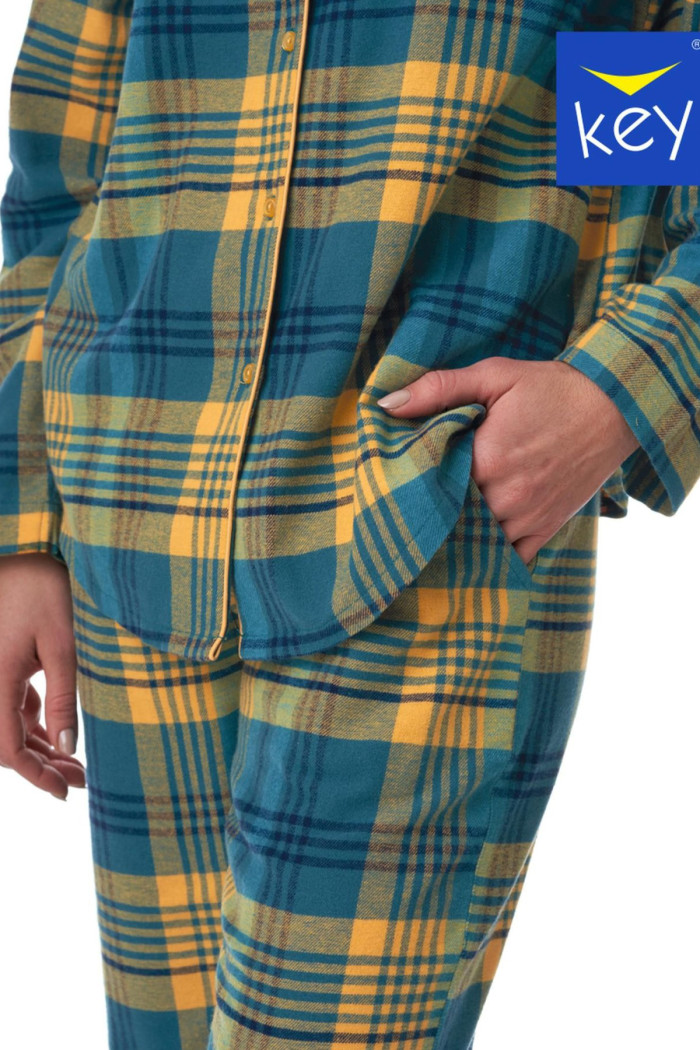 Піжама жіноча фланелева в клітку Key LNS 407 B23