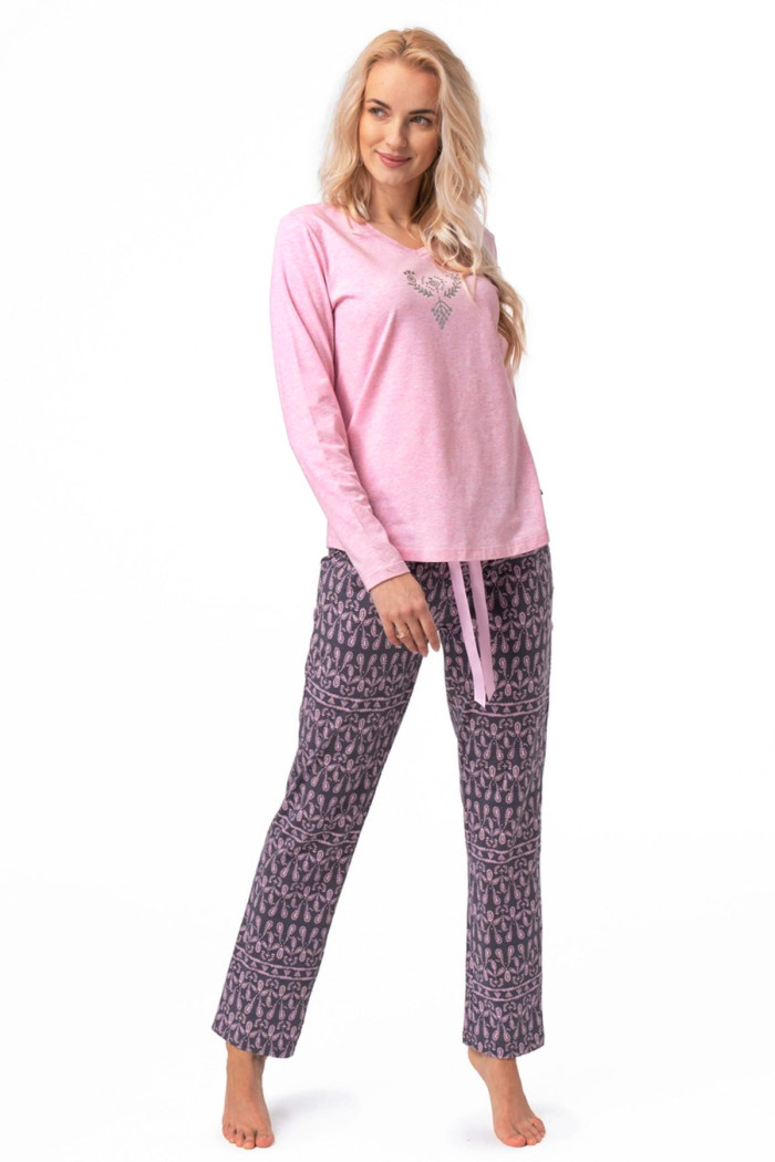 Пижама женская хлопковая с брюками Key LNS 794 B23