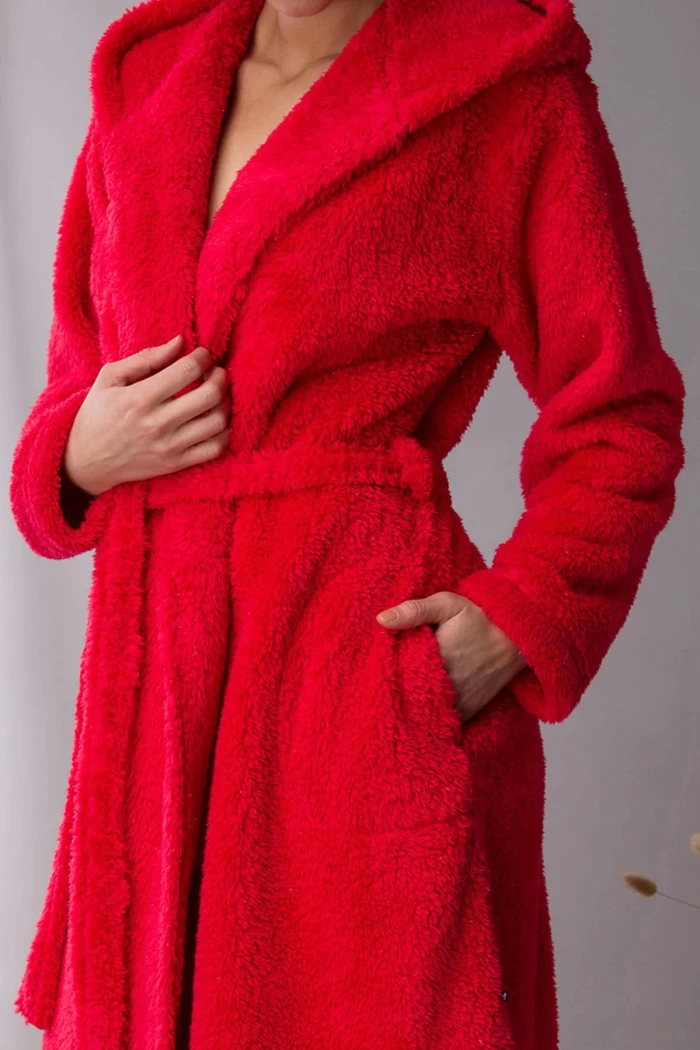 Жіночий теплий халат з капюшоном Key LGD 117 B21