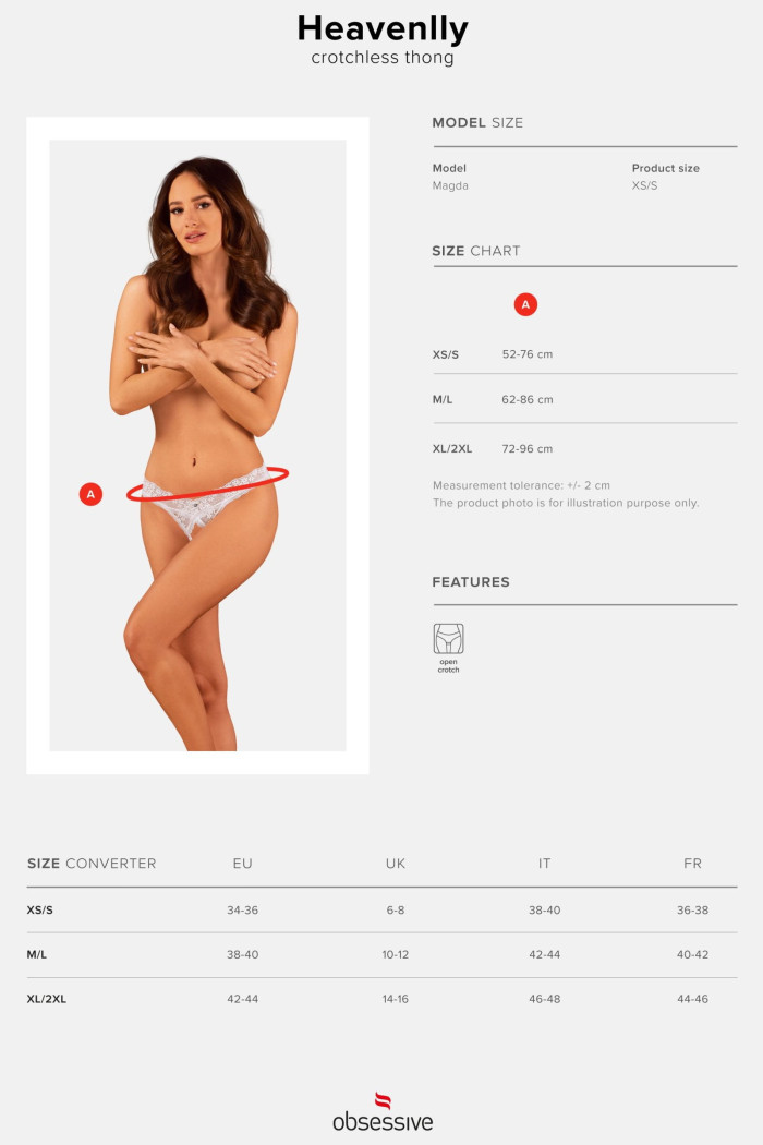 Стрінги з відкритим доступом Obsessive Heavenlly otwarte