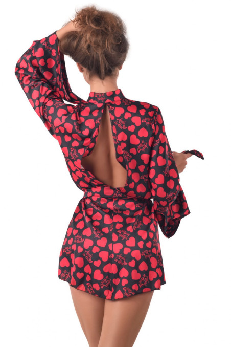 Халатик-пеньюар атласний короткий Anais Morgan short robe