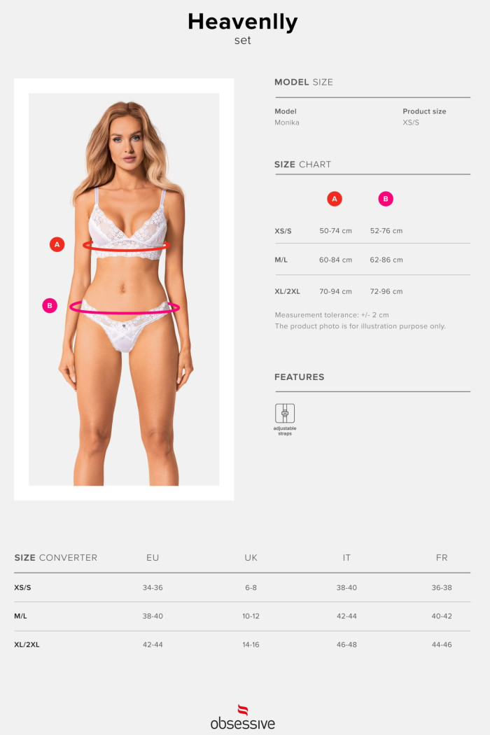 Комплект белья кружевной Obsessive Heavenlly set