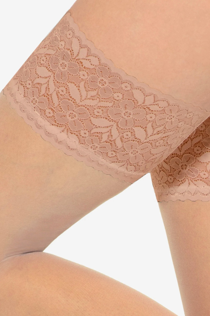 Панчохи з мереживною коронкою матові Gatta Michelle 01