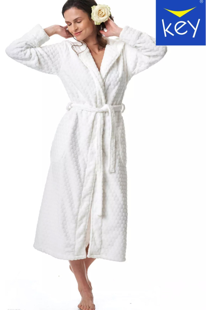 Теплый женский халат с капюшоном Key LGL 179 B23