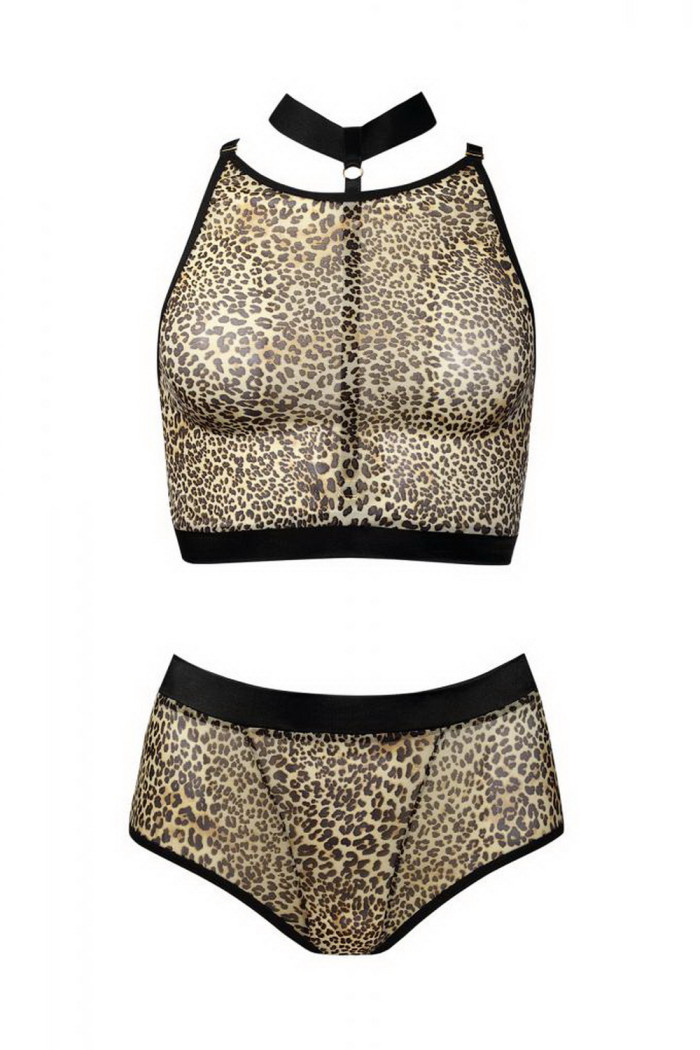 Комплект большого размера с леопардовым принтом Anais Marcianna set