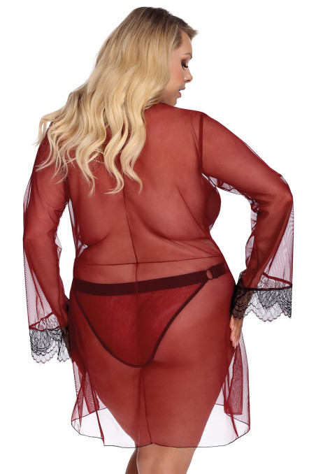 Халатик-пеньюар напівпрозорий великого розміру Anais Arabella