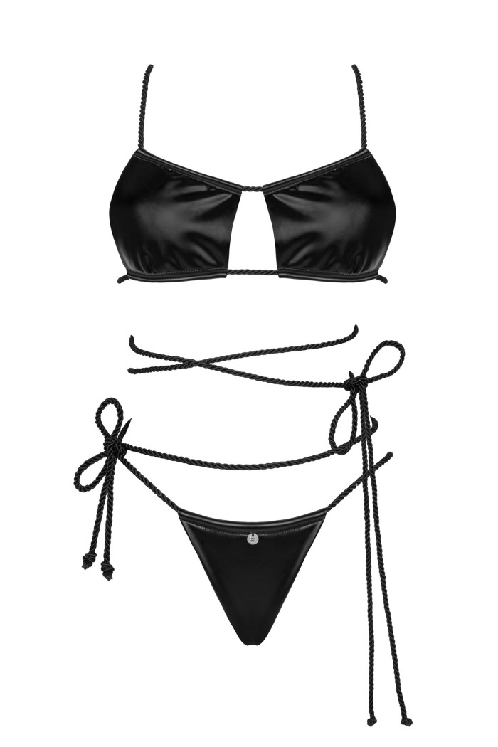 Комплект белья из эко-кожи Obsessive Cordellis set