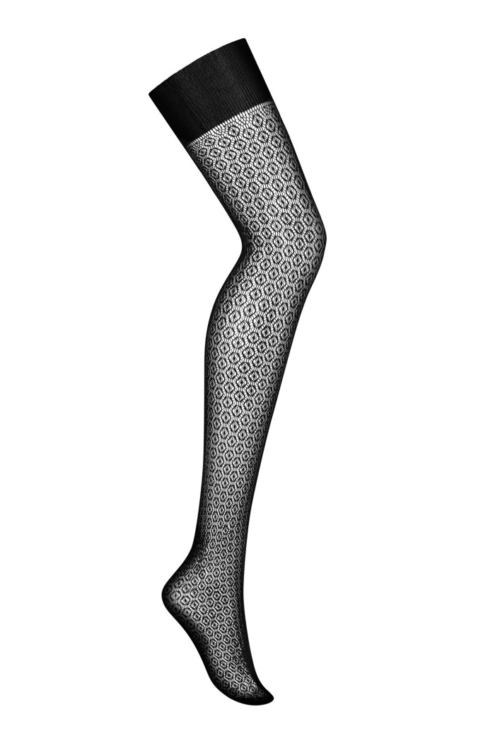 Чулки в сетку под пояс Obsessive S824