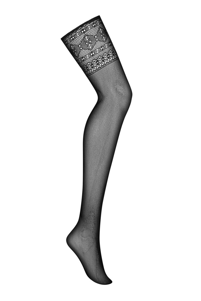 Панчохи в сітку під пояс Obsessive S825