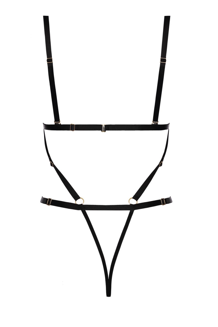 Боди леопардовое с открытым доступом Anais Lucky