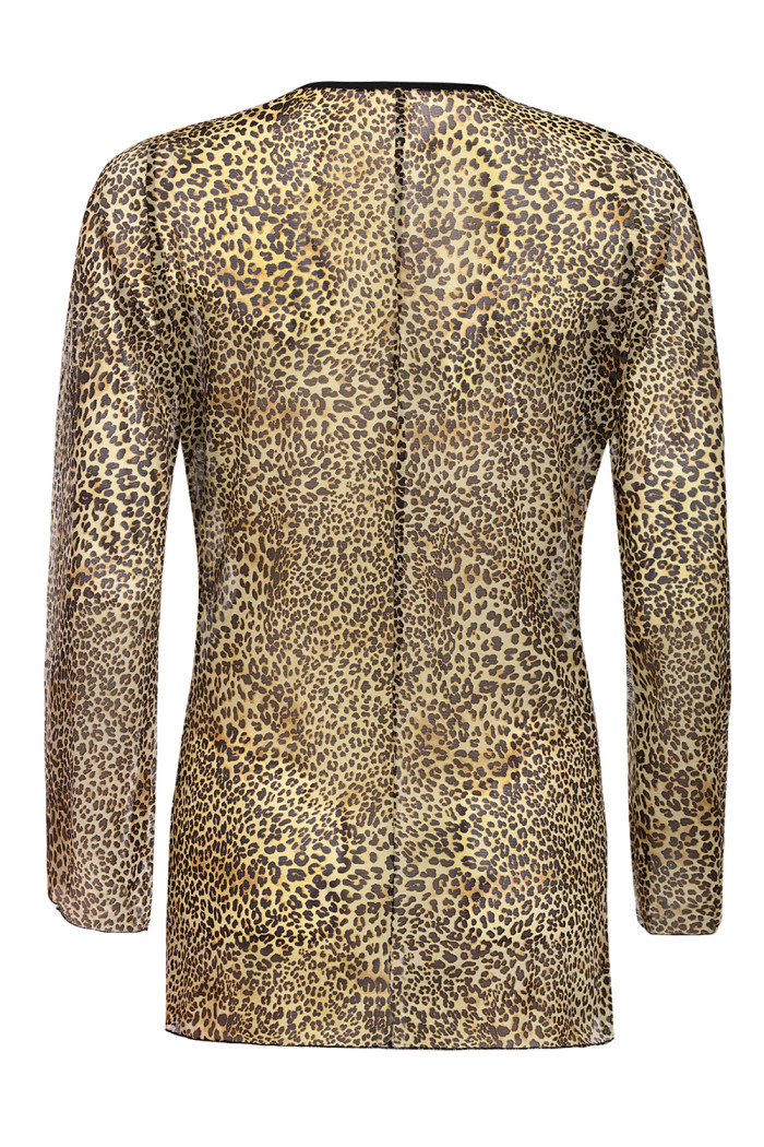 Пеньюар полупрозрачный в леопардовый принт Anais Taisha