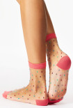 Шкарпетки прозорі в кольоровий горошок Gabriella Gigi