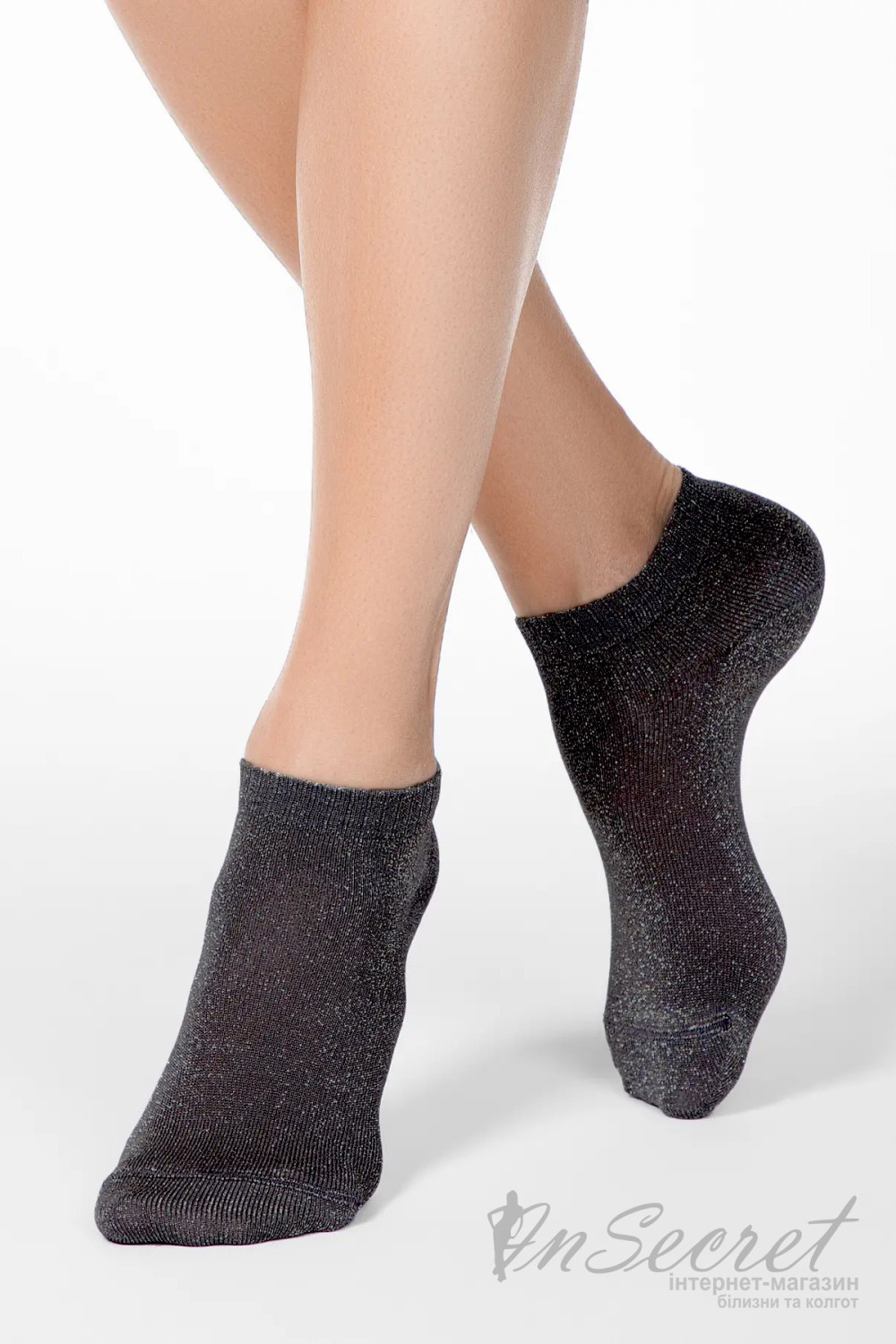 Шкарпетки жіночі бавовняні з люрексом EcoSocks Lurex Cotton